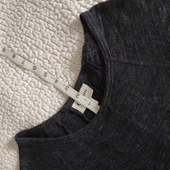 Ganni Size Medium Winter Jersey Grey Short Sleeve 100% Cotton A-Line Dress - Picture 14 of 16